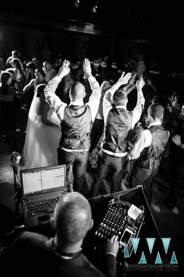 Ian Preston DJing at a wedding reception on the Costa del Sol